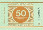 DDR Deutschland 50 Pfennig Wertgutschein Gefängnisgeld, Ros. MDI-37, Serie B -