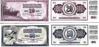 Jugoslawien 20, 50 Dinar Banknote -