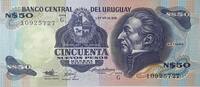 Uruguay 50 Pesos (1989) Banknote I- 6,00 EUR prix TTC + 6,00 EUR frais d'envoi