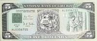 Liberia 5 Dollars Banknote -
