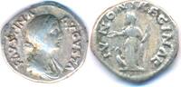 Römische Kaiserzeit Denar Faustina II., Frau des Marcus Aurelius -