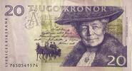 Sweden,Schweden 20 Kronor Banknote, Sveriges Riksbank -