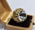 Goldring Gelbgold vintage Ring Aquamarin ca. 18,00ct in 585/14K Damenring Handarbeit -