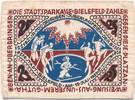 Bielefeld 25 Mark Seidenschein mit kleinem Nummernstempel -