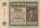 Deutschland Deutsches Reich 5000 Mark Reichsbanknote KN 6 stellig -