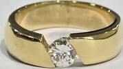 Brillantschmuck Gelbgold 14K Goldring 585er Gold Ring mit 0,50 Ct Brillant , TWSi -