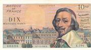 10 Nouveaux Francs 7.12. 1961 Frankreich Richelieu type 1959 II
