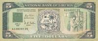 Liberia 5 Dollars Banknote National Bank of Liberia -