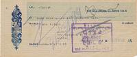 Israel, jüdisches Palästina Scheck Scheck Bankscheck Holland Bank Union -