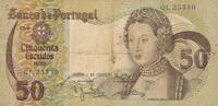 Portugal 50 Escudos Banknote Portugal 50 Escudos -