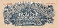 Tschechoslowakei Czechoslovakia 20 Korun Specimen -