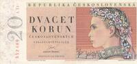 Tschechoslowakei Czechoslovakia 20 Korun -