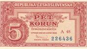 Tschechoslowakei Czechoslovakia 5 Korun -