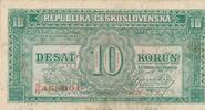 Tschechoslowakei Czechoslovakia 10 Korun -