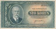 Tschechoslowakei Czechoslovakia 100 Korun -
