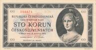 Tschechoslowakei Czechoslovakia 100 Korun -