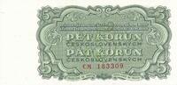 Tschechoslowakei Czechoslovakia 5 Korun -
