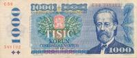 Tschechoslowakei Czechoslovakia 1000 Korun -