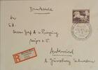 Drittes Reich Deutschland Briefumschlag, R-Brief, 2. Weltkrieg Drucksache, München-Reim Rennplatz, Günzburg, Braunes Band v. Deutschland -