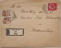 Österreich, Drittes Reich Deutschland Briefumschlag, R-Brief, 2. Weltkrieg Wien, Oberösterreich 20 Groschen -