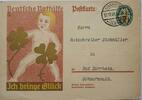 Deutschland, Drittes Reich AK Propaganda, Postkarte, Ganzsache Ansichtskarte, Sinsheim nach Bad Dürrheim, Deutsche Nothilfe Ich bringe Glück -