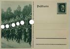 Deutschland, Drittes Reich, 2. Weltkrieg AK Ansichtskarte, Ganzsache, Propaganda Feldpostkarte zum Reichsparteitag, 6 Pfg, Standartenträger -
