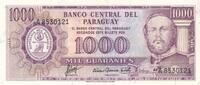Paraguay 1000 Guaranies Banknote -