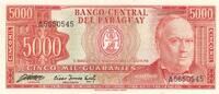 Paraguay 5000 Guaranies Banknote -