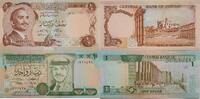 Jordanien 1/2, 1 Dinar Banknoten 2 Stück lot -