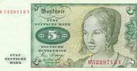 Deutschland BRD 5 Deutsche Mark DM Bundesbanknote B/V -
