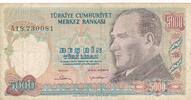 Türkei Türkiye 5000 Türk Lira Lirasi Besyüz Türk lirasi Türkiye Cumhuriyeti Kemal Atatürk 1970 -