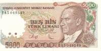 Türkei Türkiye 5000 Türk Lira Lirasi Besbin Türk lirasi Türkiye Cumhuriyeti Kemal Atatürk 1930 -