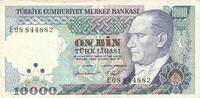 Türkei Türkiye 10000 Türk Lira Lirasi Onbin Türk lirasi Türkiye Cumhuriyeti Kemal Atatürk 1930 -