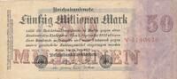 Deutschland Weimarer Republik 3. Reich Reichsbanknote mit antisemitischer Propaganda Propagandanote Maria Reichsmark auf 50 Millionen Mark -