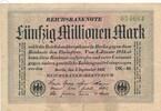 Deutsches Reich Deutschland, Weimarer Republik 50 Millionen Mark Propaganda Propagandanote Maria Reichsmark auf 50 Millionen Mark -