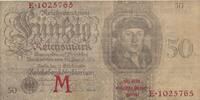 Deutsches Reich Deutschland, Weimarer Republik 50 Mark Reichsbanknote Werbeschein D.R.P. Invulner Wiesbaden Reifenpannenschutz -