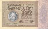 Deutschland BRD 100000 Mark Reichsbanknote Werbeschein Bürgeraktion Demokraten für Strauß, Bonn -