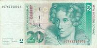 Deutschland BRD 20 Deutsche Mark DM Banknote, Serie DU/G -