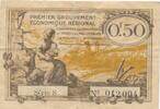 Frankreich 50 Centimes Banknote -