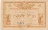 Frankreich 50 Centimes Banknote -