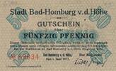 Deutsches Reich Deutschland Hessen 50 Pfennig Notgeldschein Stadt Bad Homburg v.d. Höhe -