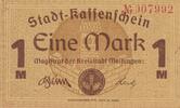Deutsches Reich Deutschland 1 Mark Notgeldschein Stadt Melsungen Hessen -