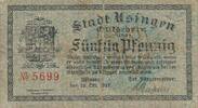 Deutsches Reich Deutschland 50 Pfennig Notgeldschein Stadt Usingen Hessen -