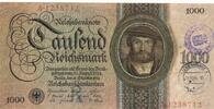 Deutschland Weimarer Republik 3. Reich Luxemburg 1000 Reichsmark Mark mit luxemburgischem Gemeinde-, Post-, Sparkassenstempel, KN 7Stellig Serie R/A -