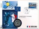 Frankreich 2 Euro Numisbrief+ Briefmarke, UEFA Fußball-Europameisterschaft -