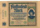 Deutsches Reich Deutschland, Weimarer Republik 5000 Mark Reichsbanknote Inflation -