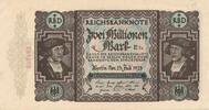 Deutsches Reich Deutschland, Weimarer Republik 2 Millionen Mark Banknote, KN 16 mm lang -
