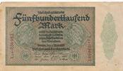Deutsches Reich Deutschland, Inflation 500 tausend Mark Banknote, KN 6stellig nur zweimal auf Vs. FZ: AB , 500000 Mark -