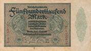 Deutsches Reich Deutschland, Inflation 500 tausend Mark Banknote, KN 6stellig nur zweimal auf Vs. FZ: AB , 500000 Mark -