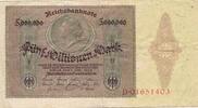 Deutsches Reich Deutschland, Inflation 5 Millonen Mark Banknote, KN 8stellig Serie: D -
